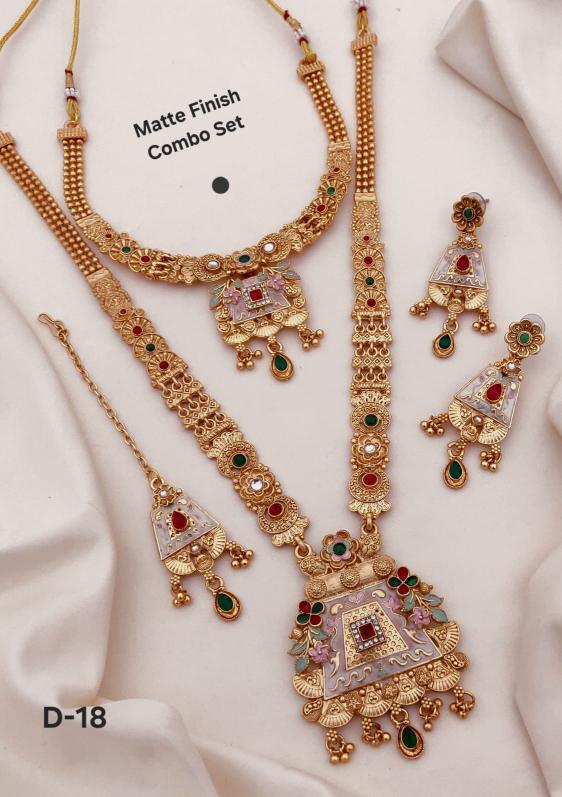 Matte Finish combo set D 18 Artificial jewellery manufacturers in Ahmedabad